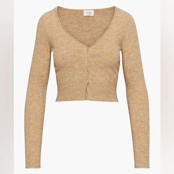 Aritzia Wilfred SANTORINI CARDIGAN in HEATHER TANNIN - Picture 1 of 3